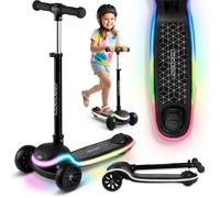 Monopattino a tre ruote con luci LED Ricokids Leddi per bambini - nero