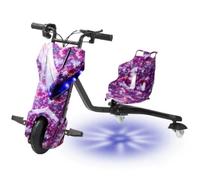Monopattino A Tre Ruote Da Drift Per Bambini Dagli 8 Anni In Su, Veicolo A Tre Ruote Per Drifting Con Sedile Regolabile, Bicicletta A Pedali Per Drifting, Ideale Per La Casa 关键词：(E,6.5IN)