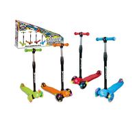 Teorema - Monopattino 3 Ruote per Bambini da +3 anni, con Ruote Luminose 120/80 mm in PU, Cuscinetti ABEC-7, Altezza Regolabile fino a 80 cm, Porta Massima 50 kg