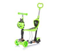 Monopattino con asta di guida Kiddy Evo 3 in 1 - Verde