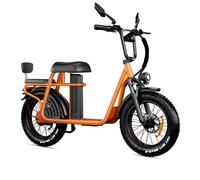 Monopattino elettrico DrveTion ET20 con 2 posti e specchietto retrovisore - arancione - Nouvo