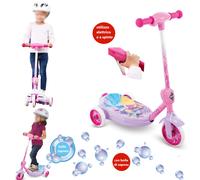 Monopattino Elettrico e a Spinta Bambina Disney Princess con Bolle di Sapone