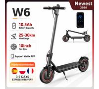 Monopattino elettrico iScooter W6 da 10 pollici per adulti, E-Scooter 36V 10.5Ah, supporta l'app Voltix, autonomia massima di 30 km, monopattini elettrici da città