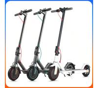 Monopattino elettrico Mankeel (ABE) nero/verde/bianco per adulti - 19 MPH, motore da 350 W, autonomia di 16 miglia, design pieghevole con pneumatici in gomma piena da 8,5", doppio sistema frenante (di