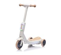Monopattino Elettrico per Bambini Deluxe 3 Ruote + Casco e Kit Protezioni-Beige