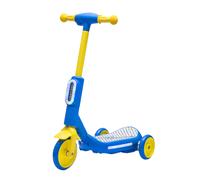 Monopattino Elettrico per Bambini Deluxe 3 Ruote + Casco e Kit Protezioni-Blu