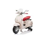 Monopattino elettrico per bambini Vespa per bambini dai 18 mesi, moto per bambini elettrica, veicoli elettrici 1x35W, 3km/h (Bianco)