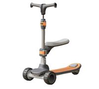 Monopattino for bambini da 1 a 3 anni, monopattino a 3 ruote con ruote e pedana illuminate a LED, altezze regolabili, manubrio staccabile, adatto ai bambini(Gray)