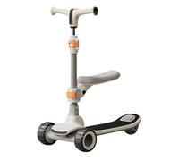 Monopattino for bambini da 1 a 3 anni, monopattino a 3 ruote con ruote e pedana illuminate a LED, altezze regolabili, manubrio staccabile, adatto ai bambini(White)