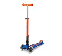 Monopattino Maxi Micro Deluxe Led Pieghevole Blu Arancio Neon