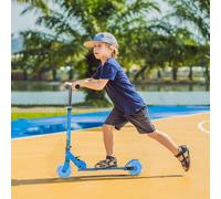 Monopattino per Bambini 3-7 Anni Pieghevole a 2 Ruote e Altezza Regolabile, 67x32x65-78 cm, Blu