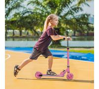 Monopattino per Bambini 3-7 Anni Pieghevole a 2 Ruote e Altezza Regolabile con Luci LED e Musica, 67x30x63/68/73/76 cm, Rosa Description:Fai divertire i tuoi bambini all'aperto con questo monopattino 