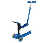 Monopattino per Bambini 3 in 1 Blu Navy Regolabile 50 kg Ruote LED