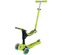 Monopattino per Bambini 3 in 1 Verde Lime Regolabile 50 kg Ruote LED