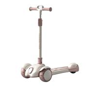 Monopattino pieghevole leggero for bambini, adolescenti e adulti dai 3 anni in su, manubrio regolabile in 6 altezze, cuscinetti resistenti for spostamenti e giochi(Pink)