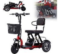 Monopattino pieghevole per anziani, triciclo elettrico leggero a 3 ruote, design pieghevole portatile per adulti, soluzione di mobilità facile da usare