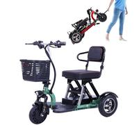 Monopattino portatile a 3 ruote, con cestino e caricabatterie, design pieghevole leggero per anziani