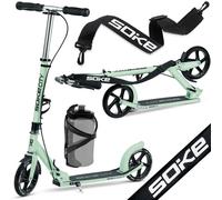 SOKE CITY Monopattino Ricreativo per Utenti Adulti, Adolescenti e Bambini - per Adulti, Ragazzi, Ragazze e Bambini - Cuscinetti Abec-9 - Monopattino per Adulti con Grandi Ruote da 20cm