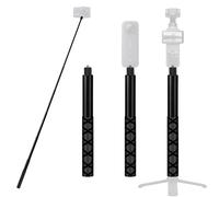 Monopiede estensibile per action camera, 117 cm/46 bastone portatile per selfie Vlog con montaggio a vite da 1/4" per DJI Osmo Action 5/4/3, GoPro Hero, Insta 360 X3/X4/X5 (nero)