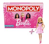 Monopoly Bambola Barbie Gioco da Tavola Set Con 65. Anniversario Raccoglitore