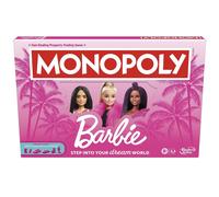 Monopoly Gioco da Tavolo Edizione Barbie, età 8+, 2-6 Giocatori, Divertenti Giochi per Tutta la Famiglia per Bambini e Adulti, con 6 gettoni Zinco Rosa a Tema Barbie, Regali per Bambini