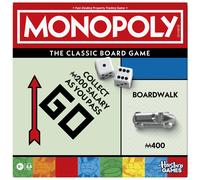 Monopoly Gioco da tavolo, gioco classico con vassoio portaoggetti e gettoni più grandi, età 8+, da 2 a 6 giocatori, giochi per famiglie per bambini e adulti, regali per bambini