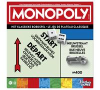 Monopoly Board Game with Storage Box and Large Size Pawns - French - Dutch Versi