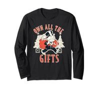 Monopoly Christmas Own all The Gifts Distressed Poster Maglia a Manica