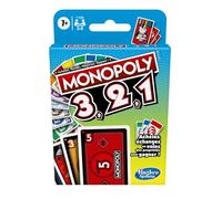 Monopoly hasbro bid game, gioco di carte rapido per 4 giocatori, gioco per famiglie e bambini dai 7 anni in su, multicolore, 1 pacco