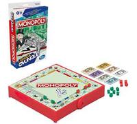 Parker Spiele Gioco portatile Travel Monopoly, per famiglie, 2-4 giocatori, dai 8 anni
