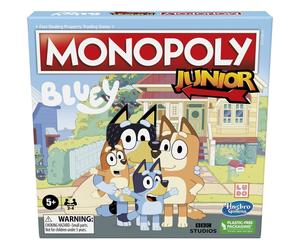 Monopoly Junior: Bluey Edition Board Game for Children Aged 5+, Play as Bluey, B