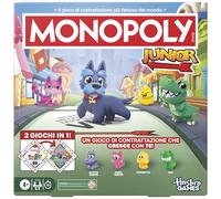 Monopoly Junior, gioco da tavolo (edizione 2026) | 2 giochi in 1 per bambini e bambine più piccoli | dai 4 anni in su | da 2 a 4 giocatori | 20 minuti | regali per età prescolare - Versione italiana