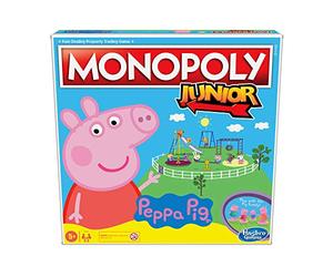 Monopoly Junior: Peppa Pig Edition Board Game for 2-4 Players, Indoor Game For Kids Ages 5 and Up
