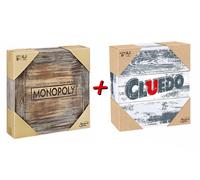 Monopoly Legno Sonderedition + Cluedo Rustico Gioco da Tavola Holzedition
