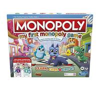 Monopoly My First Monopoly Game, gioco da tavolo per bambini dai 4 anni in su 2 lati, strumenti di insegnamento giocoso per famiglie, multicolore