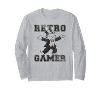 Monopoly Retro Gamer Mr. Monopoly Distressed Style Maglia a Manica