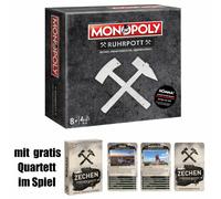 Monopoly Ruhrpott Inclusa GRATIS QUARTETT Gioco Da Tavolo Gioco Sociale Tedesco