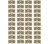 Monopoly Soldi 100's 2025 Originale Ufficiale Uno Cento Dollaro Note 10-40 Pack