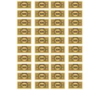 Monopoly Soldi 500's 2025 Originale Ufficiale Cinque Cento Dollar Note 10-40 Set