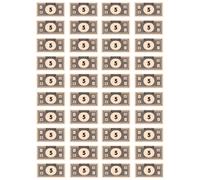 Monopoly Soldi 5's 2025 Originale Ufficiale Cinque Dollaro Note 10-40 Confezione