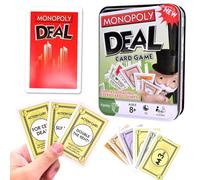 MonopolyGioco di Carta Deal, Rapido, Giochi di Soccorso, per 2-5 Giocatori Divertente Viaggio per Famiglia e Bambini dagli 7 Anni in Su