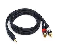 Monoprice 0,9 m Premium 3.5 mm stereo maschio a 2 RCA maschio cavo 22 awg placcato oro - nero