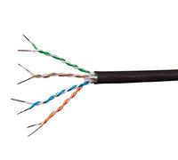 Monoprice 1000 '23 AWG Cat6 A 650 MHz, FTP Solid, riser-rated (Cmr) Bulk doppio conduttore, cavo Ethernet, nero - (118592) nero Nero 1000 '
