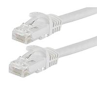 Monoprice 109835 3 m flexboot Serie 24 AWG Cavo di Rete Cat6 UTP Ethernet in Rame Nudo, 550 MHz, Colore: Bianco