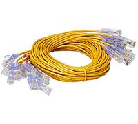 Monoprice 116347 Cavo patch Ethernet Cat6A UTP, 30 AWG, 10 G, in puro rame nudo, antigroviglio, RJ45, serie SlimRun, 1,5 m, giallo, confezione da 10