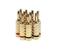 Monoprice banana Plugs chiuso a vite Tipo a vite a chiusa 5 paia Gold