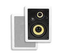 Monoprice Calibre 107607 - Altoparlanti da parete in fibra a 3 vie, 16,5 cm