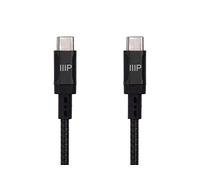 Monoprice Cavo di ricarica e sincronizzazione da USB di tipo C a tipo C, 0,9 m + 1,8 m + 3 m Multipack nero, USB 2.0, per MacBook, Chromebook Pixel, Galaxy Note 7, serie Wrap