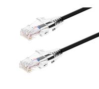 Monoprice Cavo patch Cat6 2,1 m nero componente livello UTP 28AWG 550MHz puro rame nudo antigroviglio RJ45 SlimRun Series cavo Ethernet