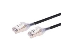 Monoprice Cavo patch Ethernet Cat6A - 90 cm - Nero | Antigroviglio, Doppia Schermatura, Livello Componente, CM, 30AWG - Serie SlimRun